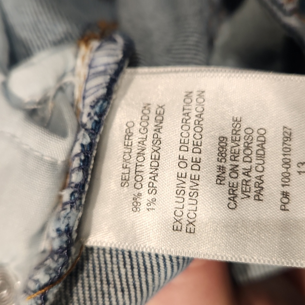 NWT Copper Key VTG. Straight Denim Jean's 11" high rise fitted top sz 13 - Picture 4 of 6